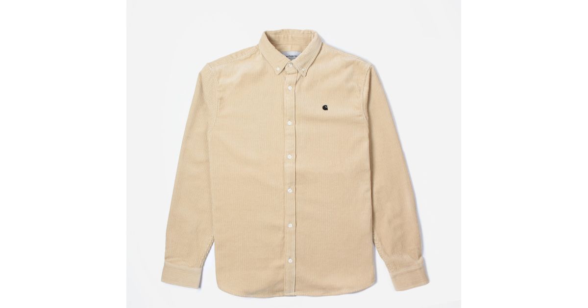 Carhartt WIP Madison Cord Shirt in Beige (Natural) for Men | Lyst