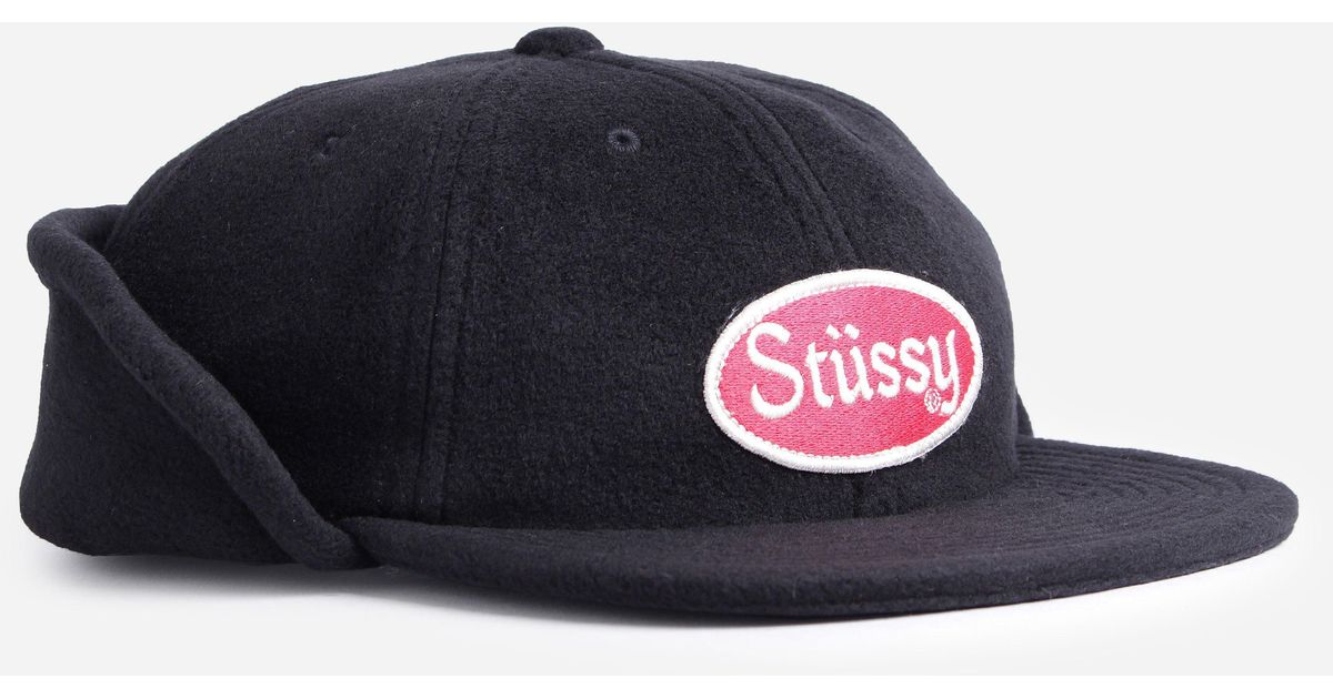 stussy ear flap cap