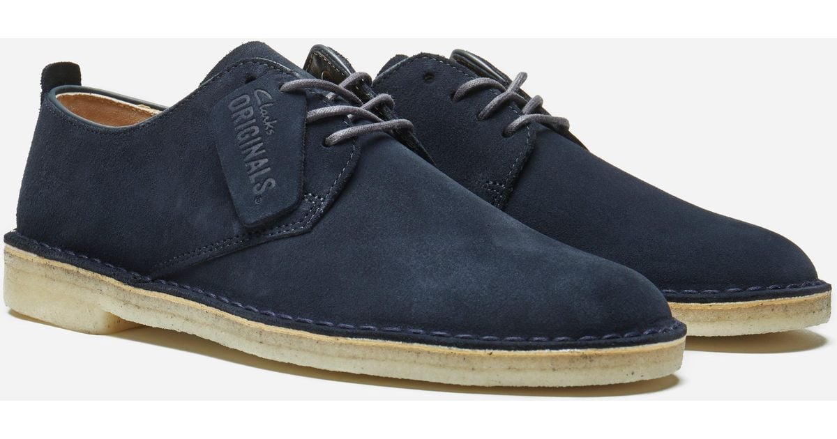 clarks desert london navy