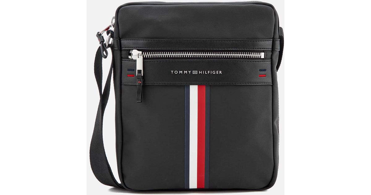 Tommy Hilfiger Black Elevated Reporter Bag For Men Tommy Hilfiger Black Elevated Reporter Bag For Men