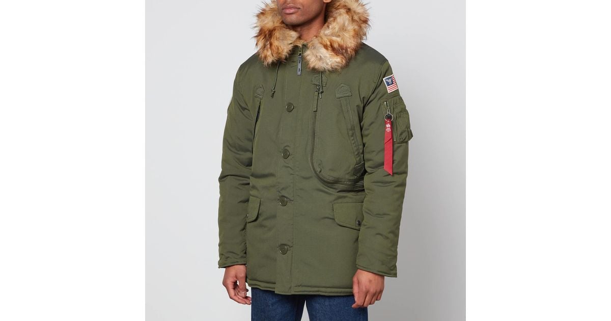 Alpha Industries Nylon Polar Jacket in Green for Men | Lyst