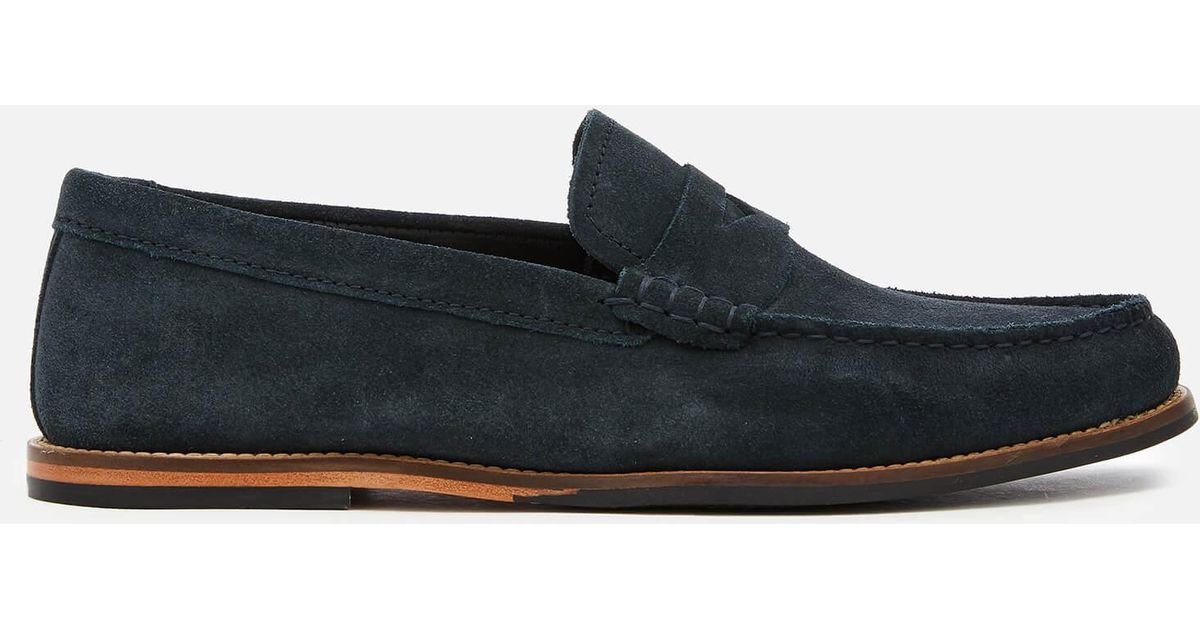 clarks navy loafers