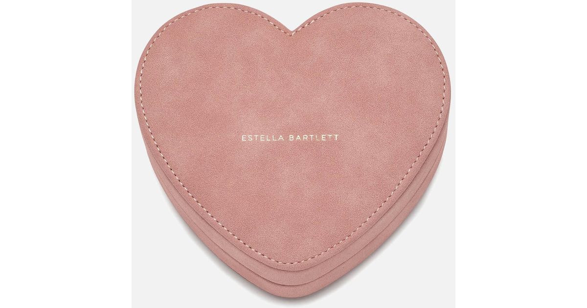 Estella Bartlett Heart Shaped Jewellery Box in Pink | Lyst