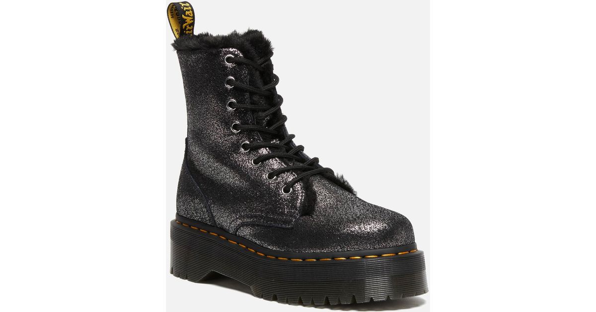 Dr martens midnight black pascal 8 eye glitter clearance boots