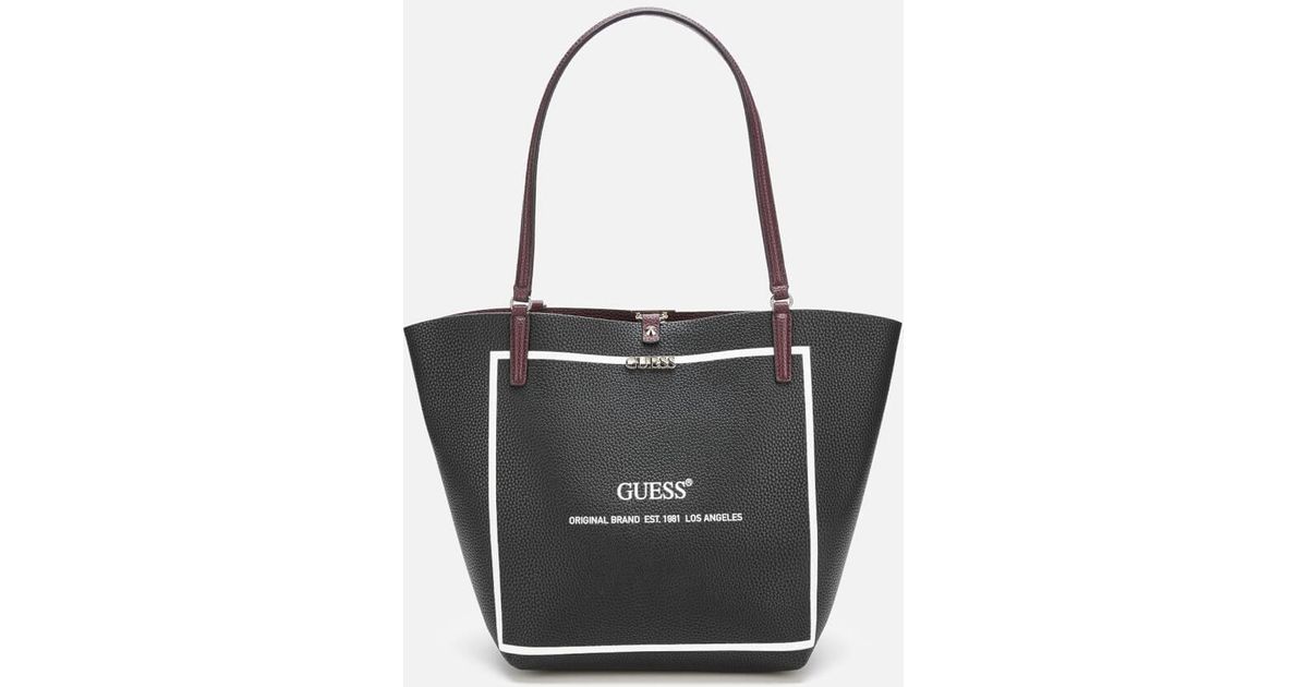 guess alby toggle tote black