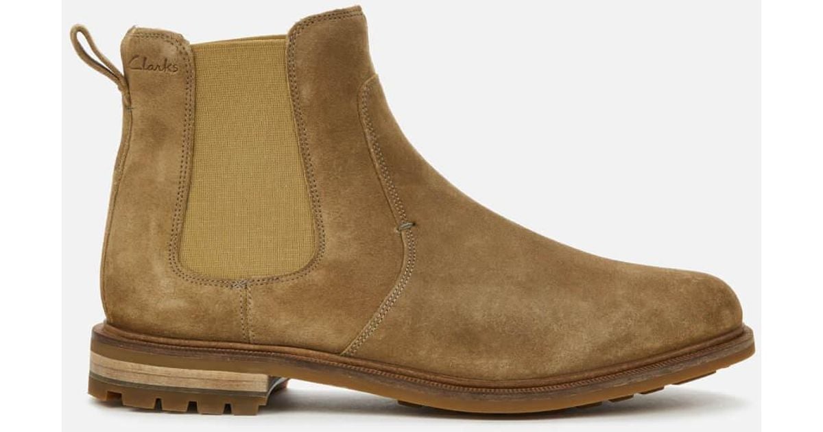clarks suede chelsea boots
