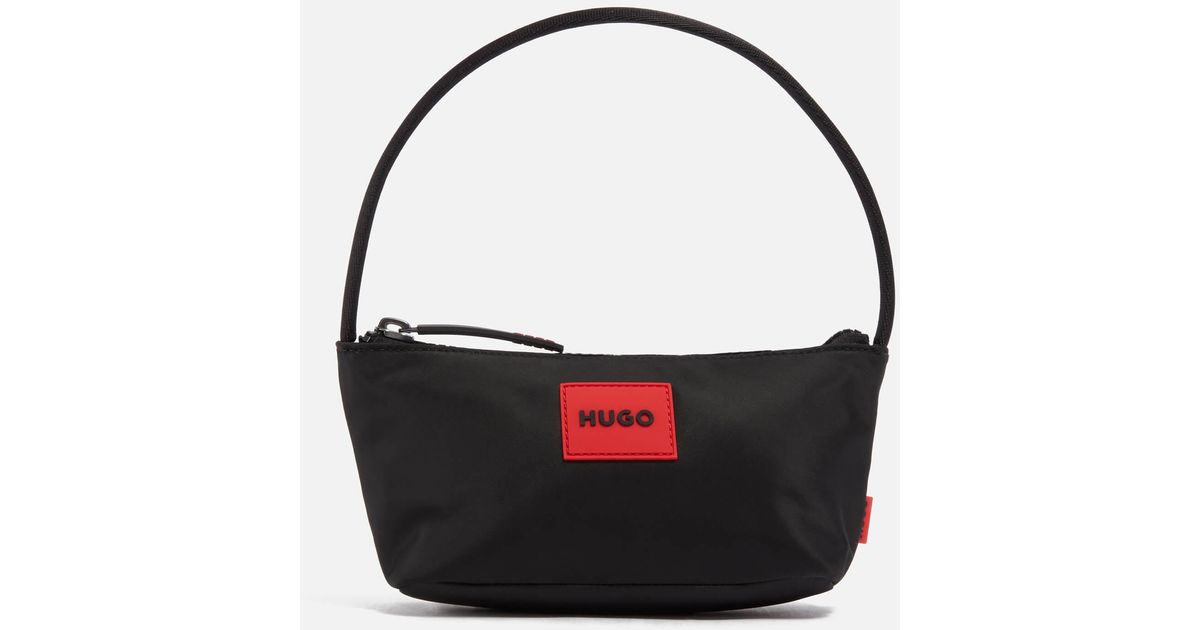 HUGO Ethon 2.0 Nylon Hobo Bag in Black | Lyst