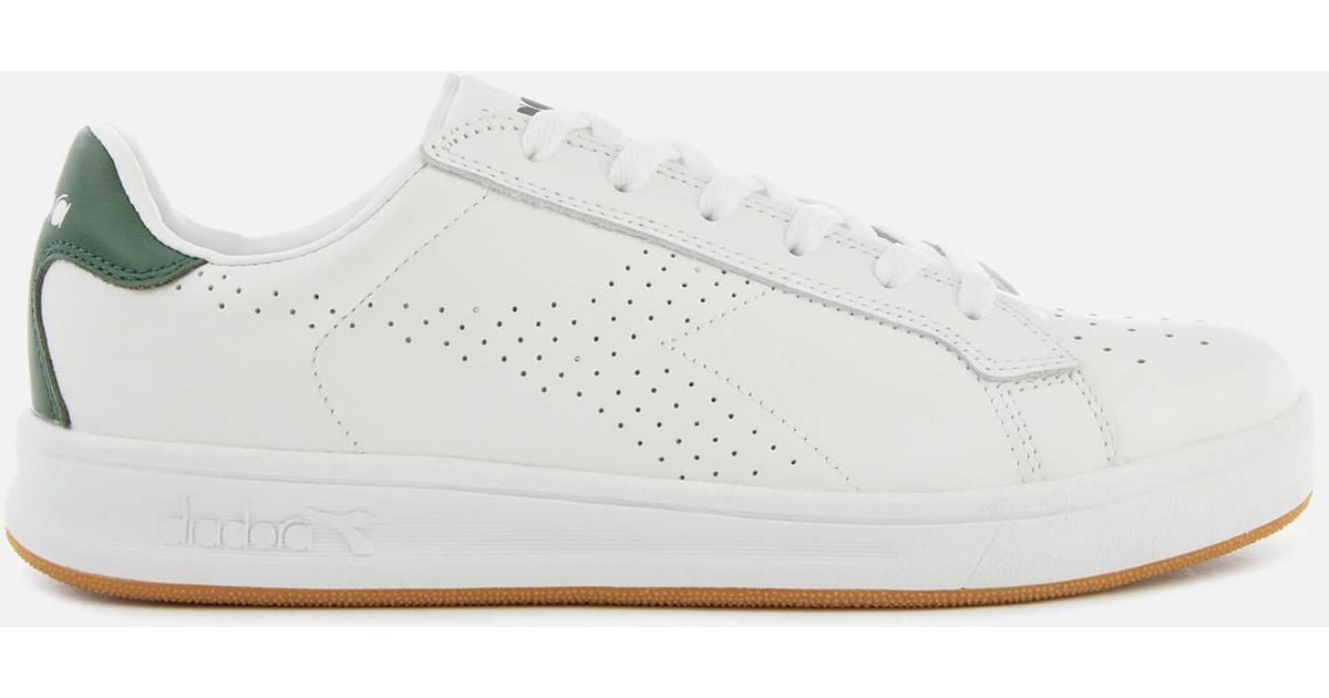 Diadora Leather Martin Trainers in White/Green (White) for Men - Lyst