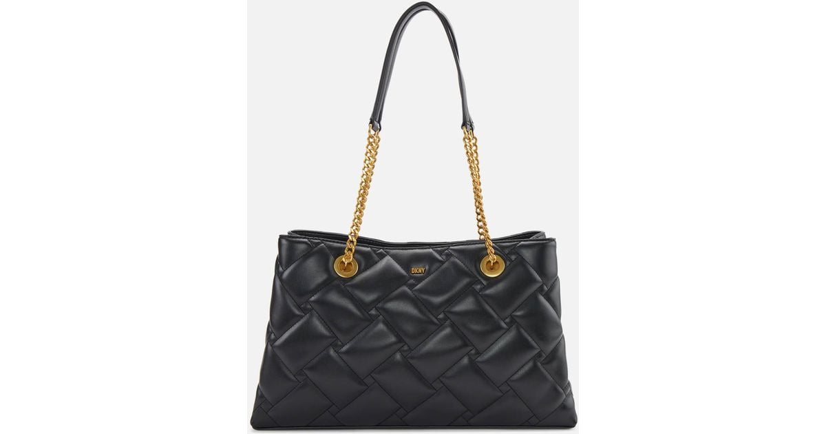 DKNY Willow Leather Tote Bag in Black Lyst UK