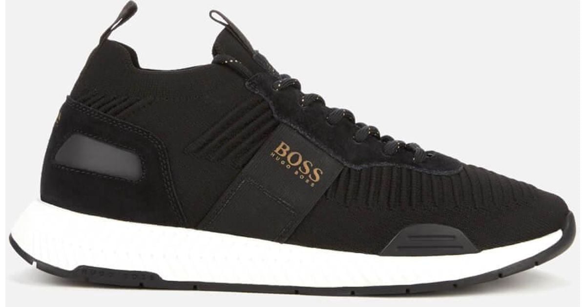 BOSS by HUGO BOSS Business Titanium Running Style Trainers in Black for Men  - Lyst