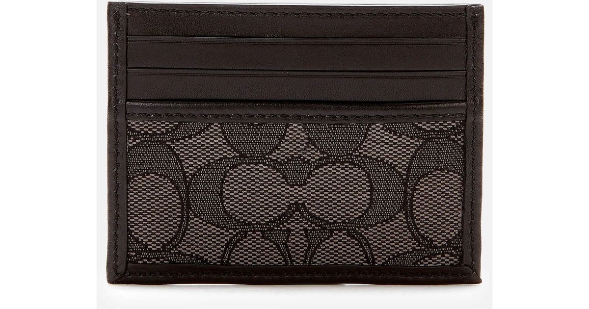 coach jacquard card case