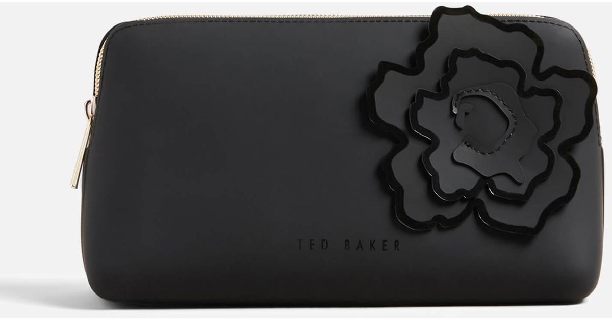 Ted Baker Jelika Magnola Floral Wash Bag in Black
