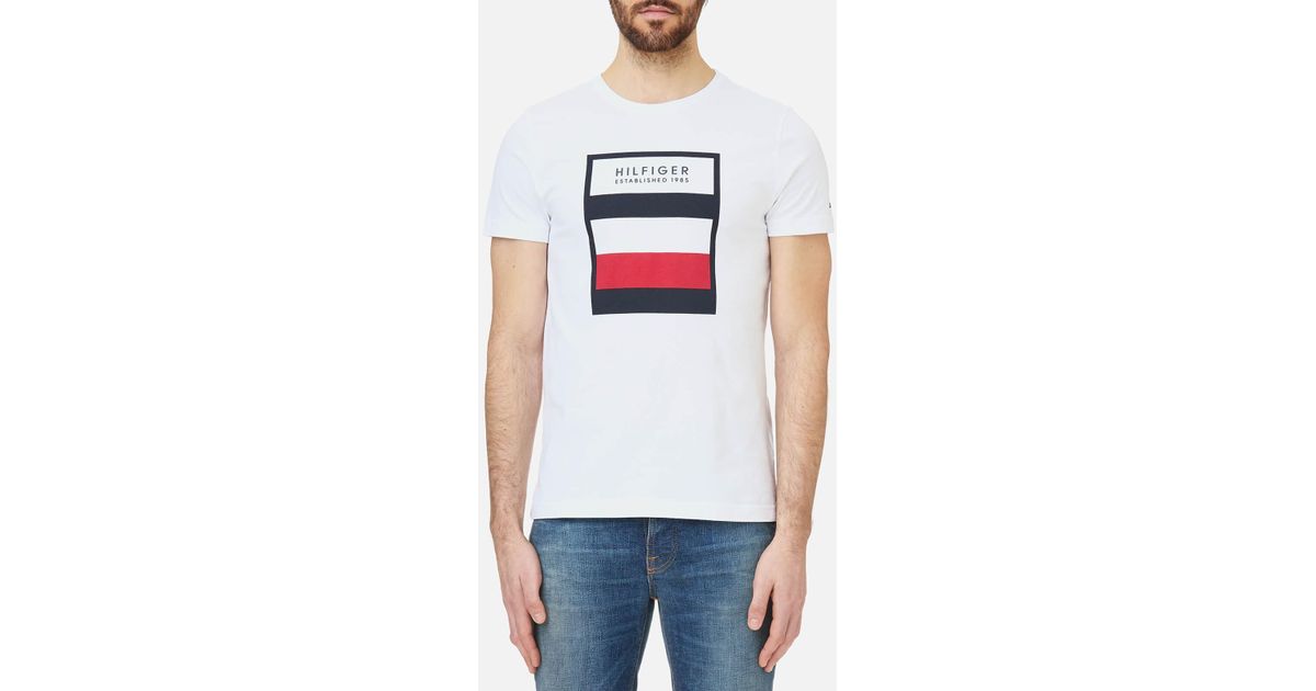 tommy hilfiger large logo t shirt