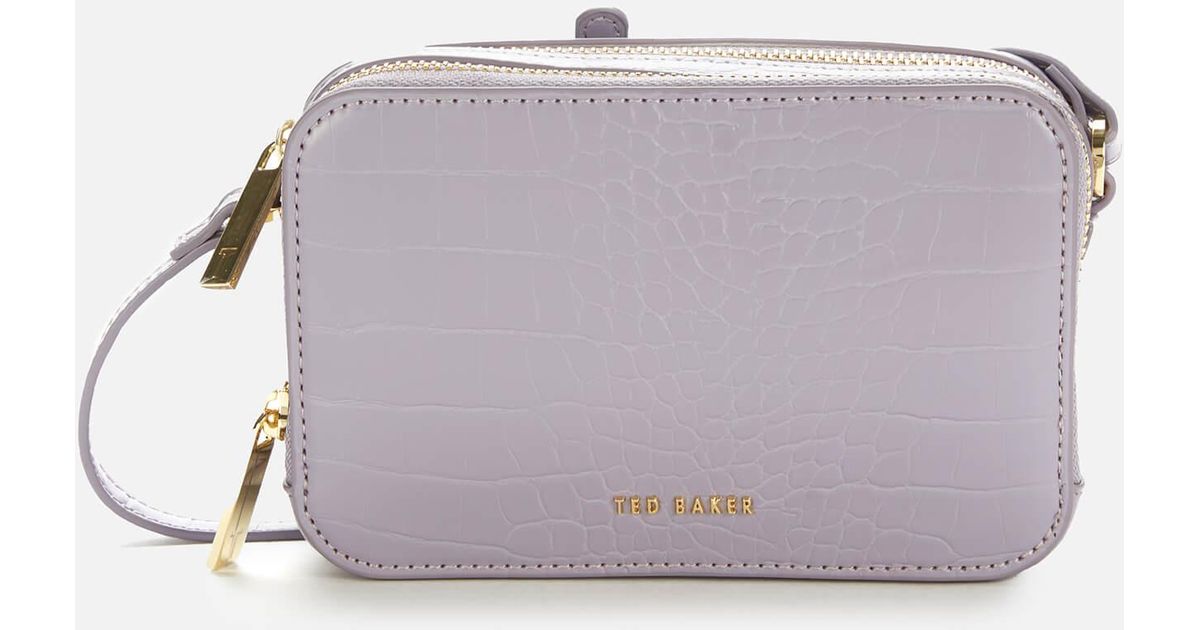 Ted Baker Synthetic Stina Double Zip Mini Camera Bag in Grey (Grey