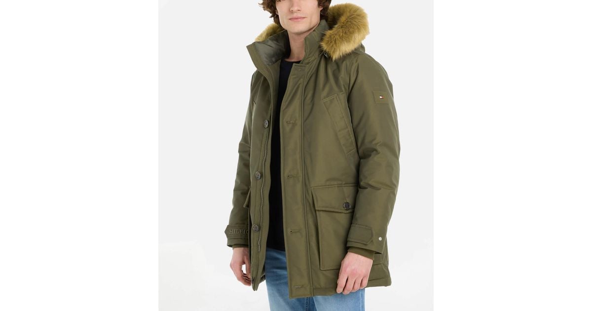 Tommy Hilfiger Rockie Down Shell Parka Jacket in Green for Men | Lyst