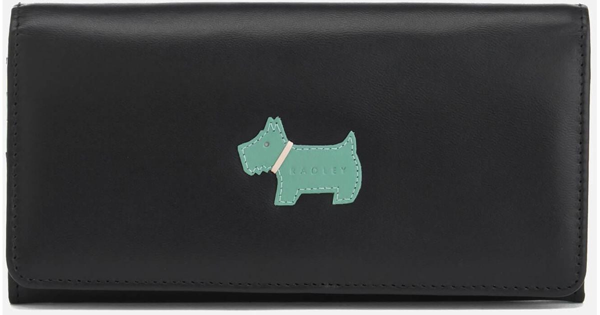 Radley Leather Heritage Dog Foldover Matinee Purse in Black Lyst