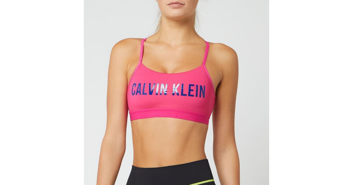 calvin klein pink sports bra