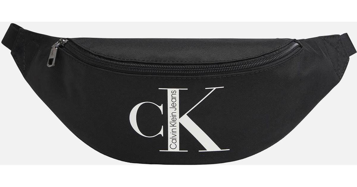 Calvin Klein Sport Essentials Canvas Belt Bag in Black for Men | Lyst
