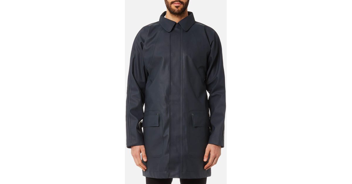 HUNTER Original Rubber Raincoat in Navy (Blue) for Men - Lyst Original Mackintosh Raincoat