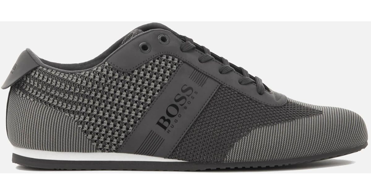 boss low top knit trainers