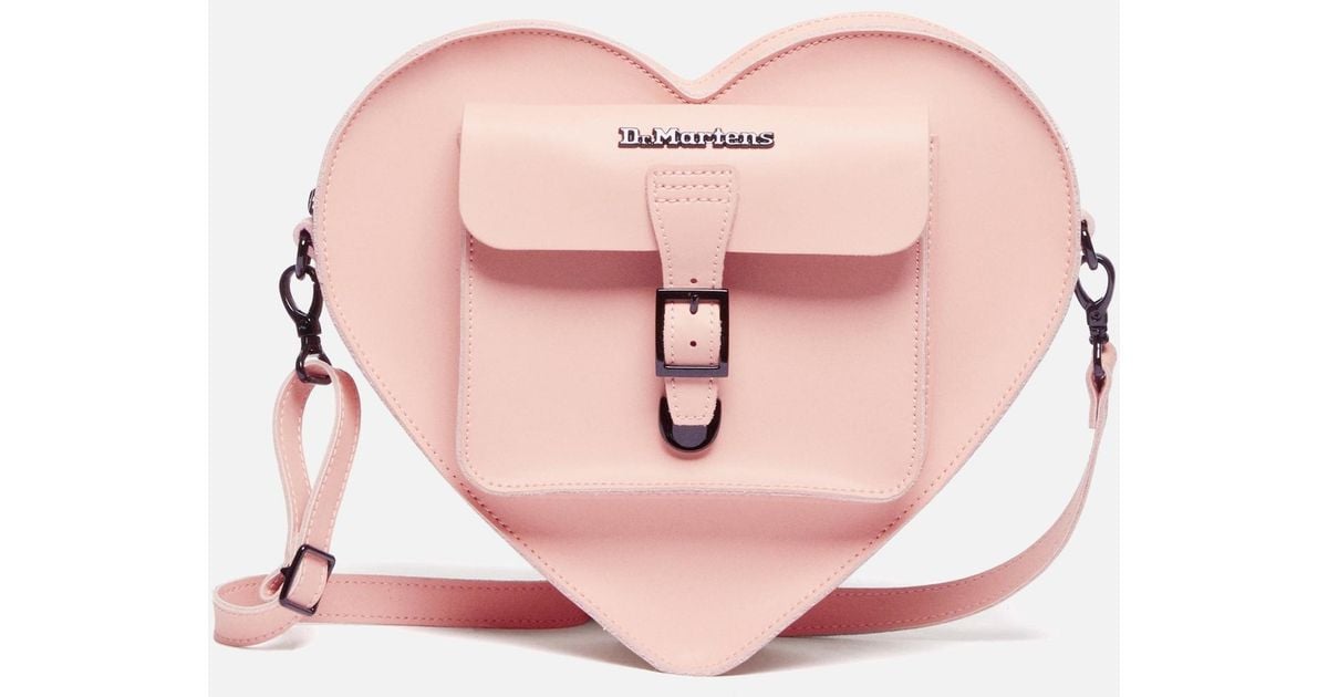 Dr. Martens Heart Coated Leather Backpack in Pink Lyst Canada