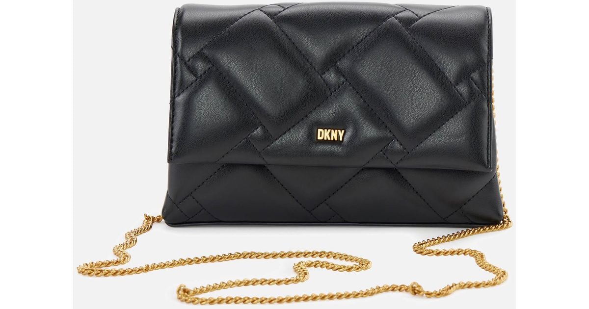 DKNY Willow Quilted Leather Bag in Black Lyst UK