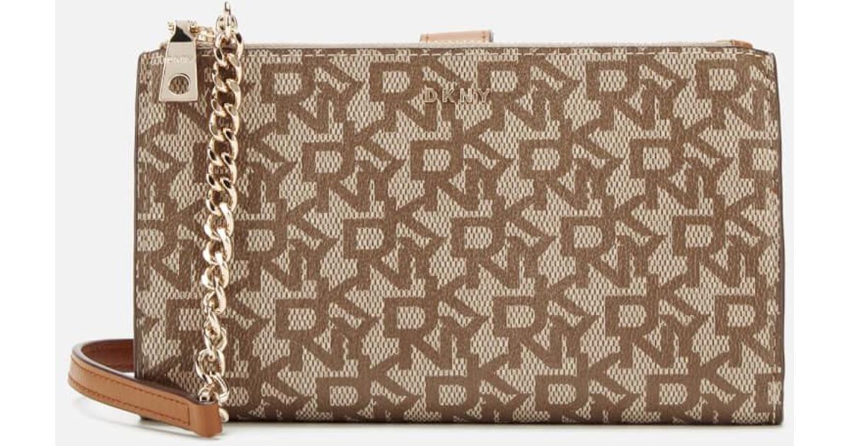 DKNY Synthetic Bryant Double Zip Cross Body Bag Wallet | Lyst