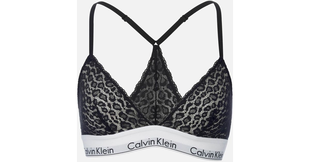 cheetah print calvin klein bra