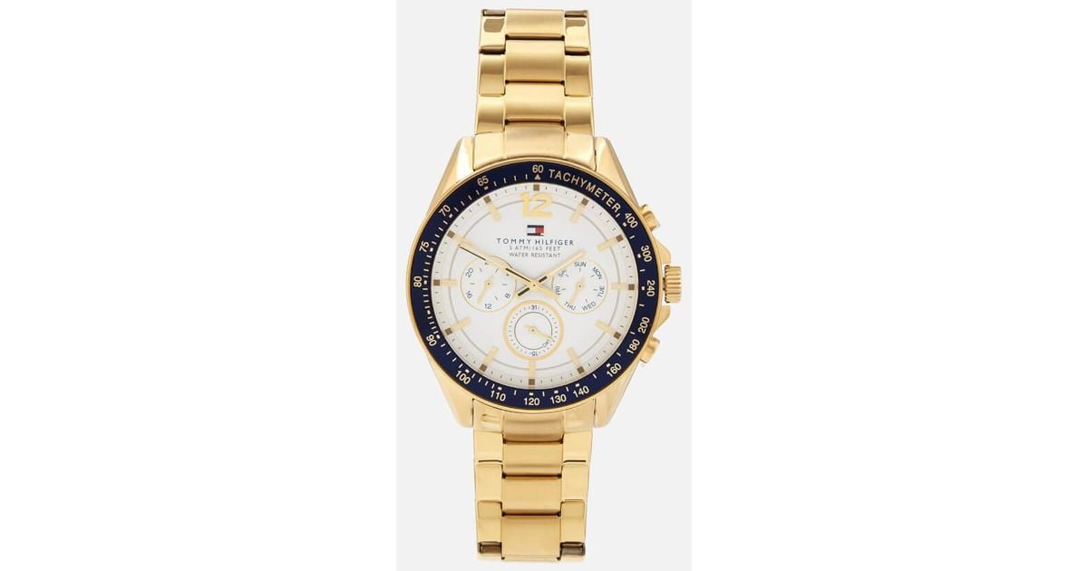 tommy hilfiger luke watch gold