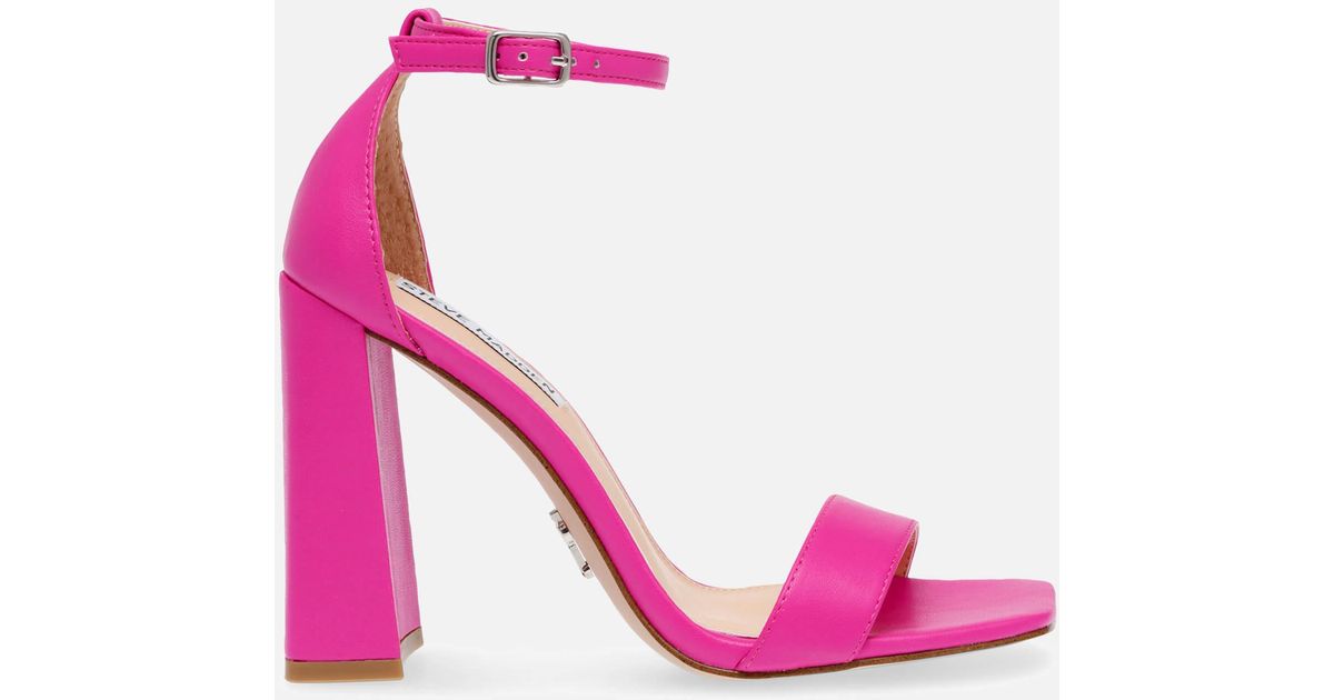 Steve Madden Airy Leather Heeled Sandals in Pink Lyst UK