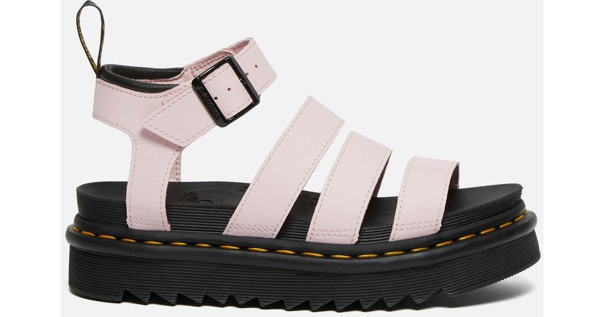 Dr. Martens Blaire Leather Sandals in Pink | Lyst UK