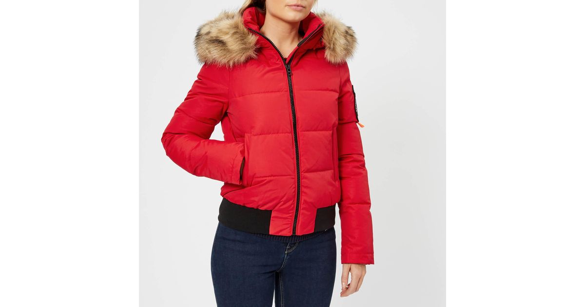Shopping > superdry everest ella bomber jacket red, Up to 78% OFF