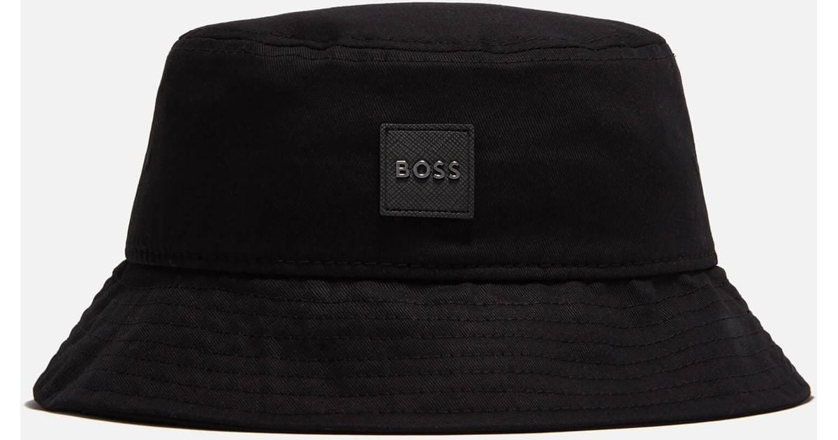 BOSS Saul Cotton Bucket Hat in Black for Men Lyst Canada