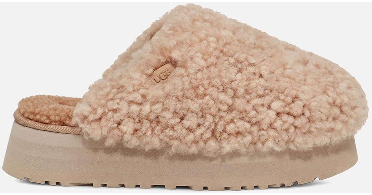 UGG ® Maxi Curly Platform Slipper in Brown | Lyst