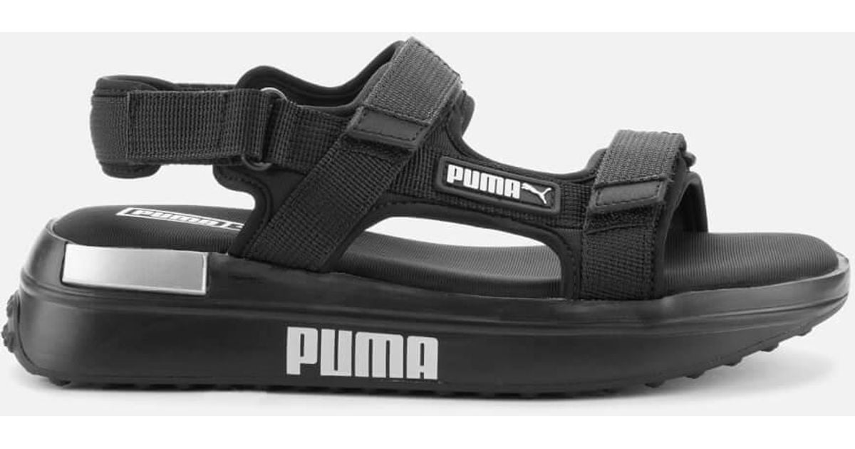 Puma Future Rider Sandals In Black Lyst Puma Future Rider Sandals In Black Lyst