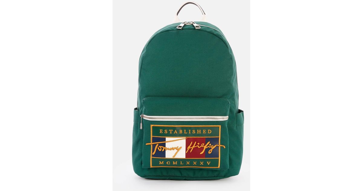 tommy hilfiger green backpack