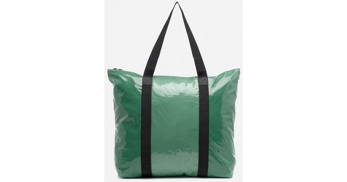 Rains Synthetic Glossy Ltd. Tote Bag in Green Lyst