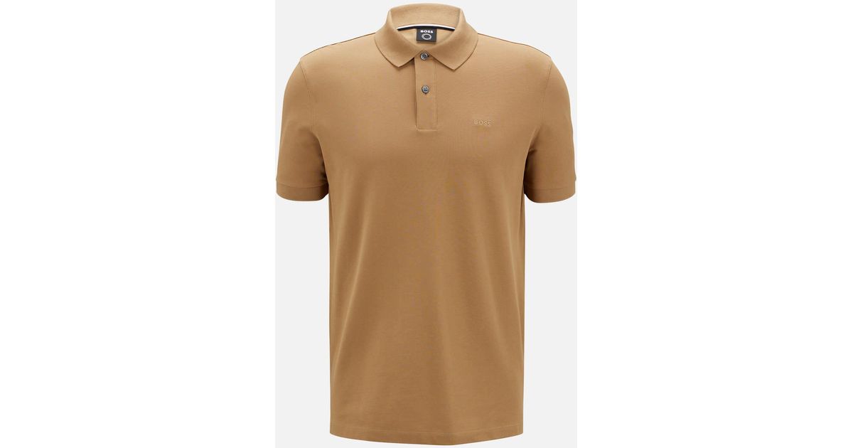 BOSS Smart Casual Pallas Polo Shirt in Natural for Men | Lyst