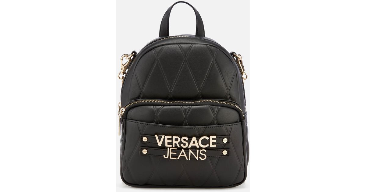 versace quilted backpack