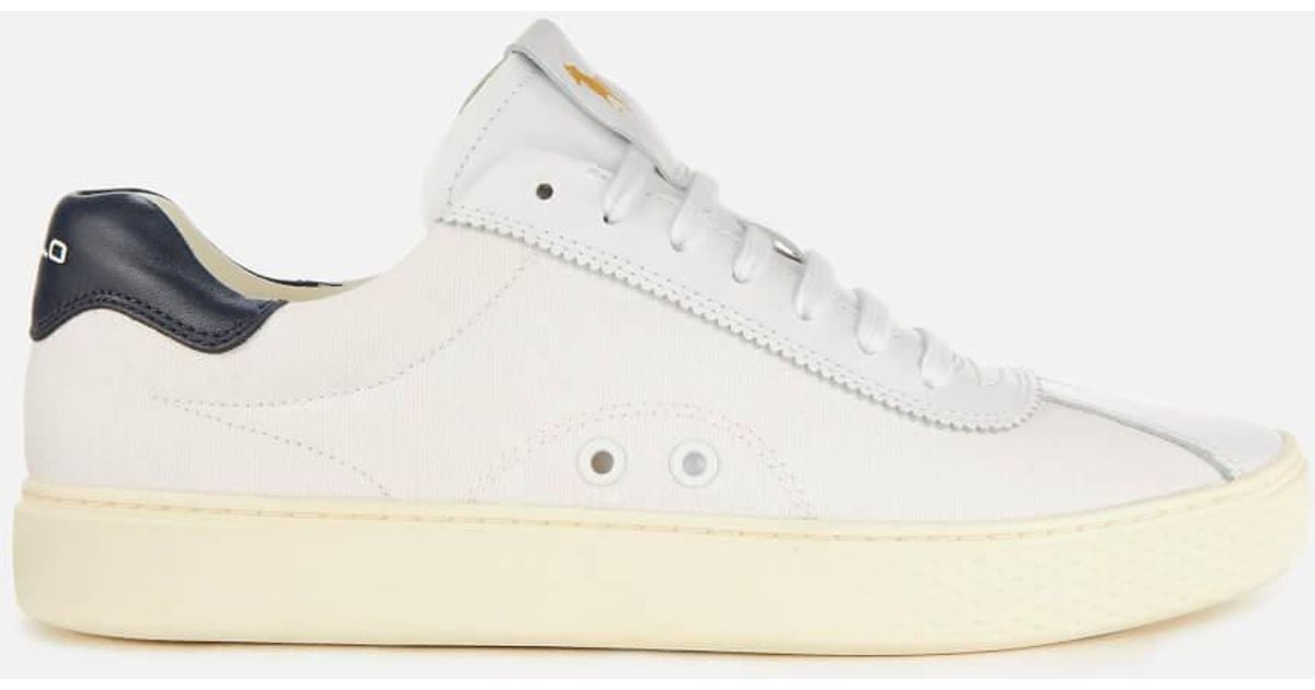 polo ralph lauren white court 1 lux trainers
