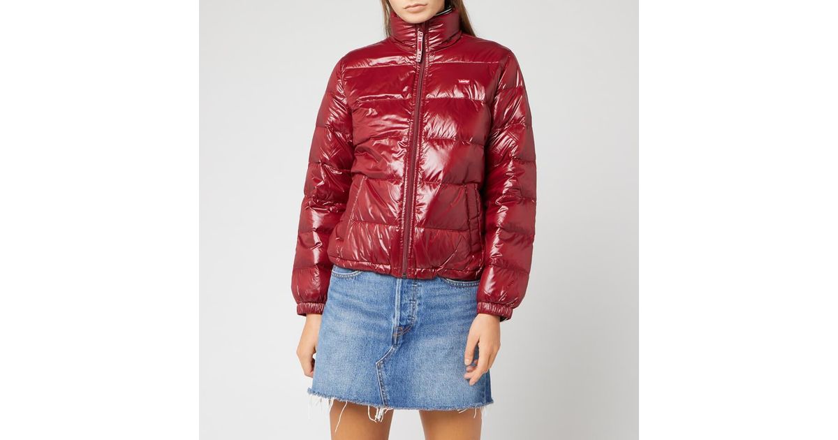 Levi's Francine Down Packable Jacket in Red | Lyst Canada
