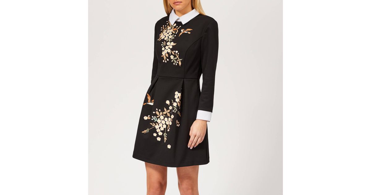 ted baker ellan embroidered dress