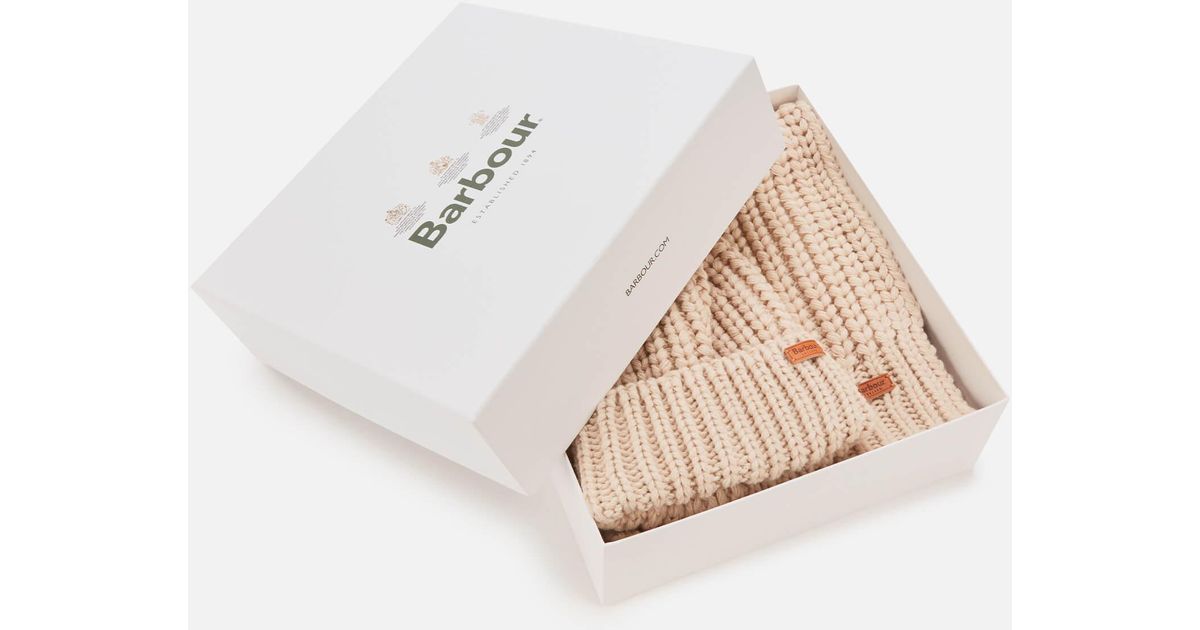 barbour saltburn beanie & scarf set