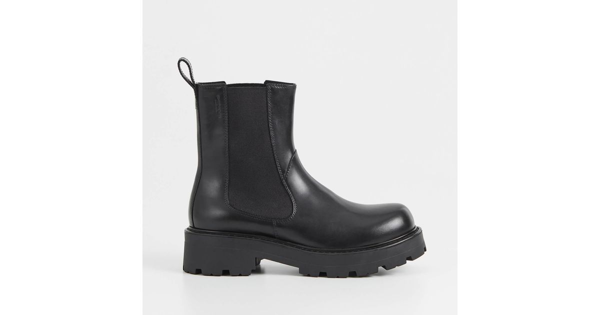 Vagabond Shoemakers Cosmo 2.0 Leather Ankle Chelsea Boots in Black | Lyst