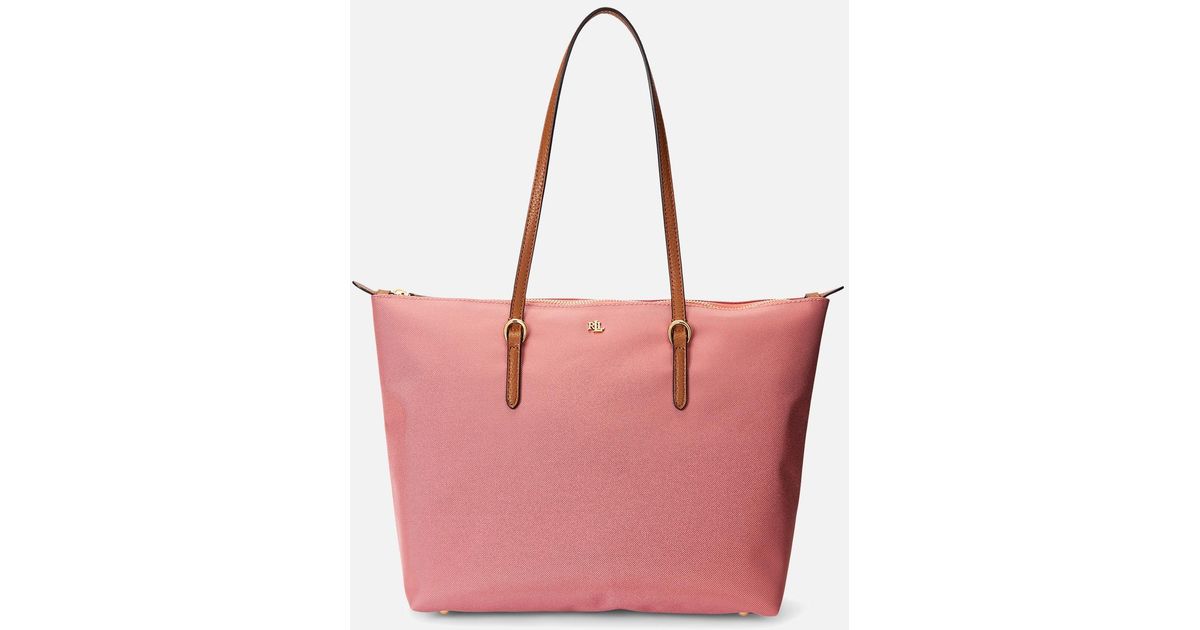 Ralph Lauren Keaton 26 Canvas Medium Tote Bag in Pink Lyst Canada