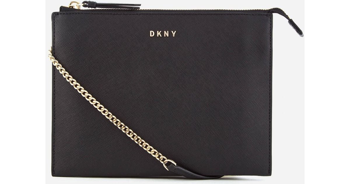 DKNY Grey Leather Bryant Park Crossbody Bag Dkny