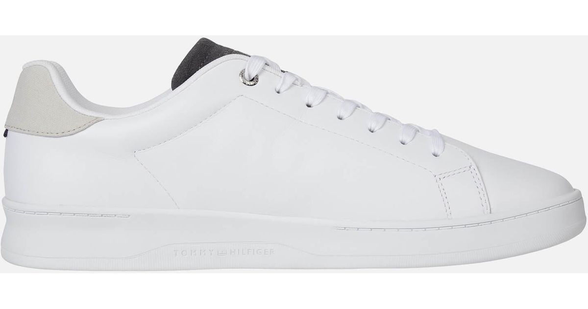 Tommy Hilfiger Tommy Hilfiger Retro Court Leather Cupsole Trainers in ...