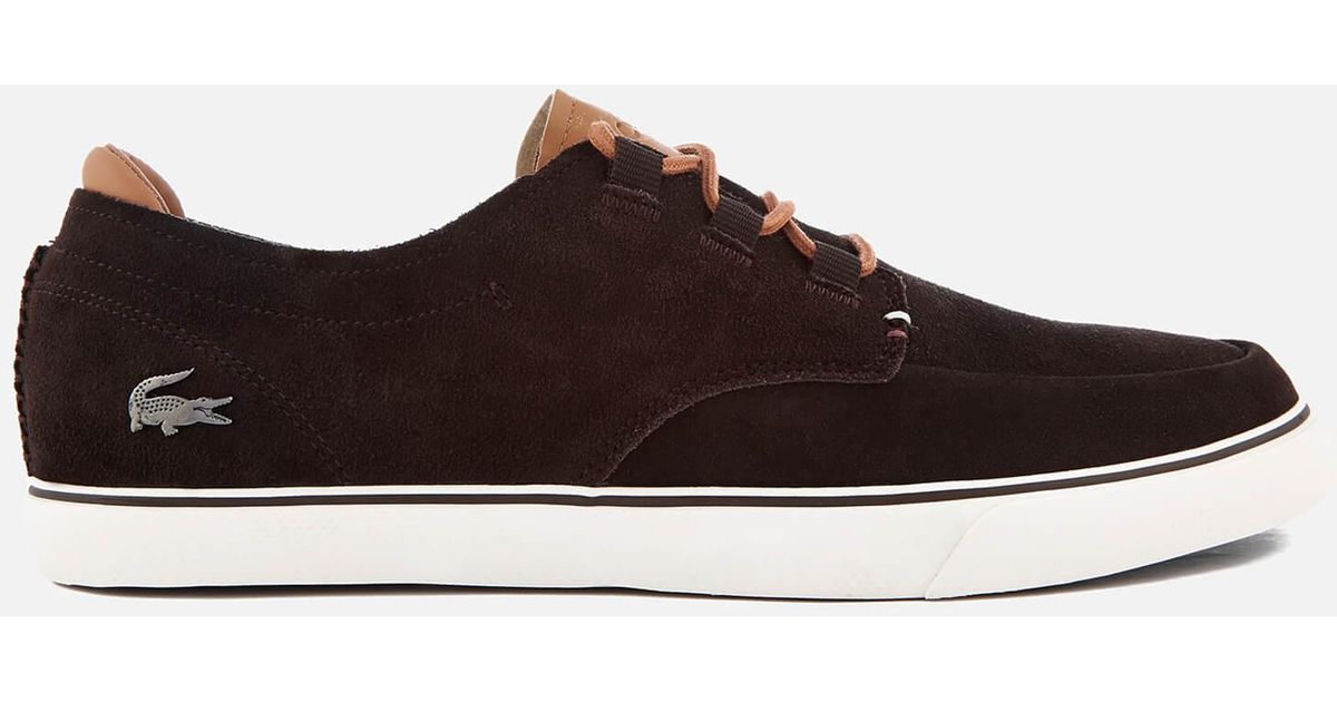 Lacoste Esparre Deck 118 1 Suede Boat Shoes in Brown for Men | Lyst