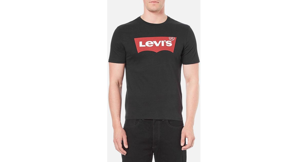 Levi's Denim Black Batwing Logo T-shirt for Men - Save 58% | Lyst