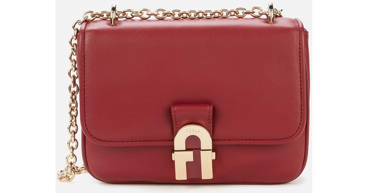 Furla Leather Cosy Mini Shoulder Bag in Red Lyst